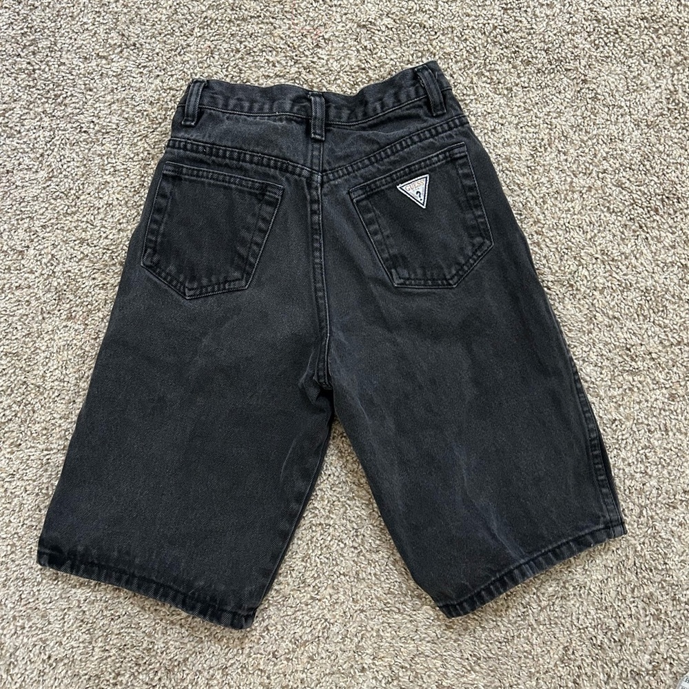 Guess Charcoal Denim Shorts Carpenter Cotton Authentic Sportswear Size 10 Boys